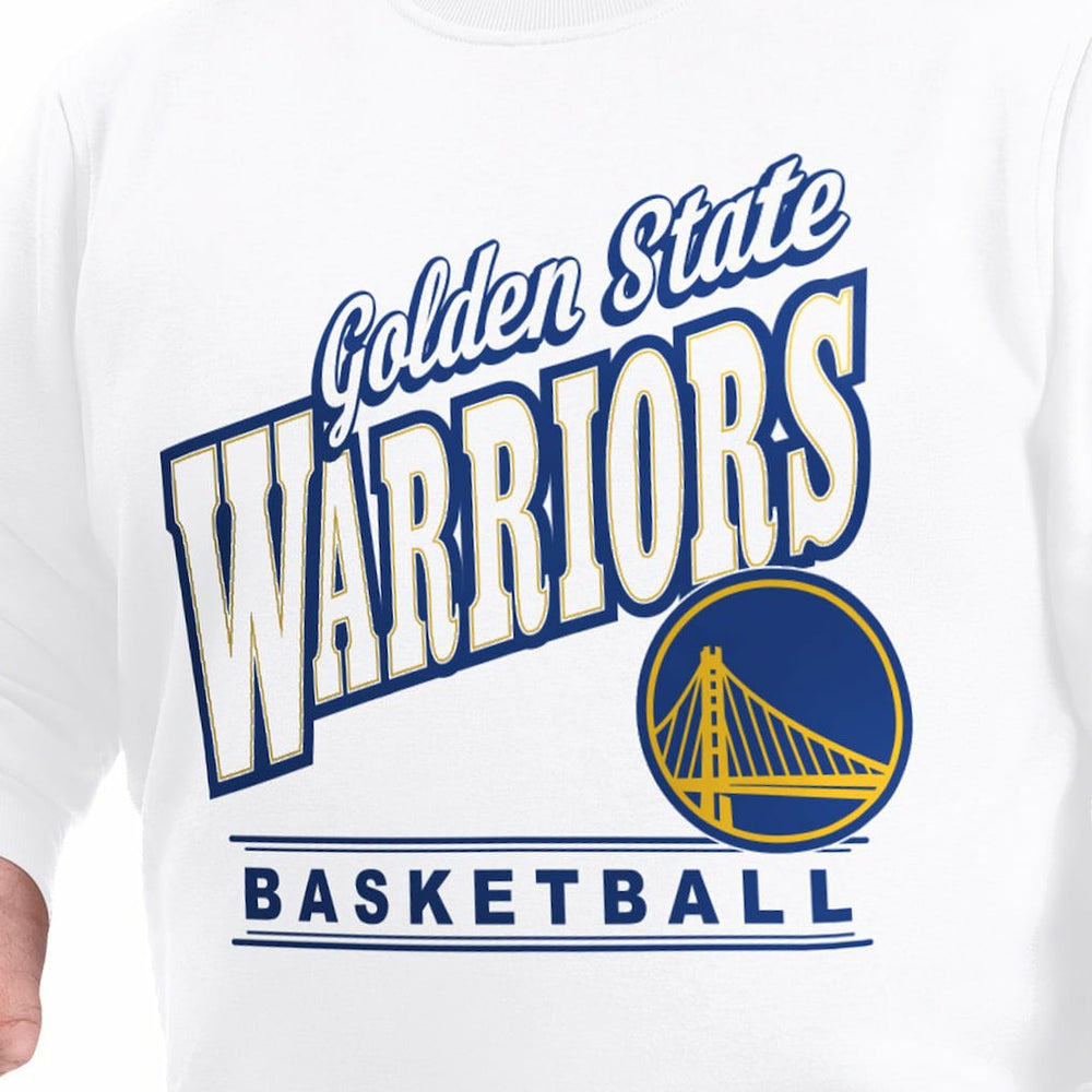 Golden State Warriors G-III Sports by Carl Banks Adaptive Headliner Fleece Crewneck Sweatshirt sale - White on sale