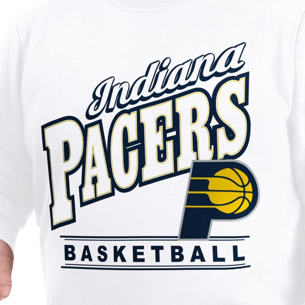 Indiana Pacers G-III Sports by Carl Banks Adaptive Headliner Fleece Crewneck Sweatshirt - White online
