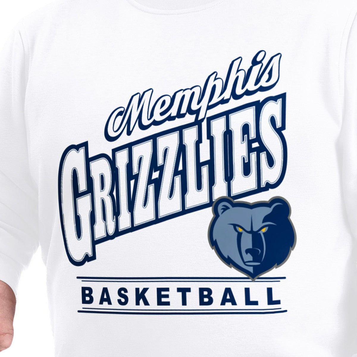 Memphis Grizzlies G-III Sports by Carl Banks Adaptive Headliner Fleece Crewneck Sweatshirt - White cheap