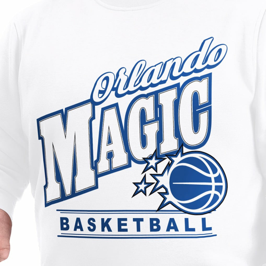 Orlando Magic G-III Sports by Carl Banks Adaptive Headliner Fleece Crewneck Sweatshirt - White on sale