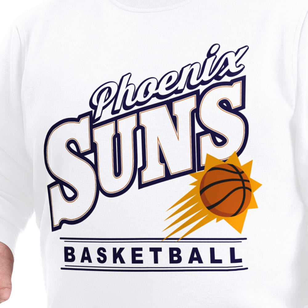 Phoenix Suns G-III Sports by Carl Banks Adaptive Headliner Fleece Crewneck Sweatshirt - White cheap
