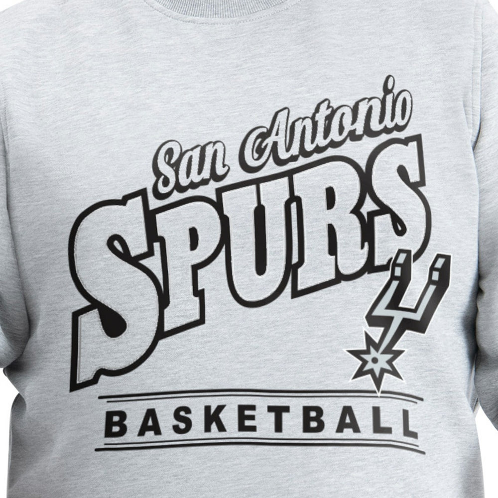 San Antonio Spurs G-III Sports by Carl Banks Adaptive Headliner Fleece Crewneck Sweatshirt - Gray for sale