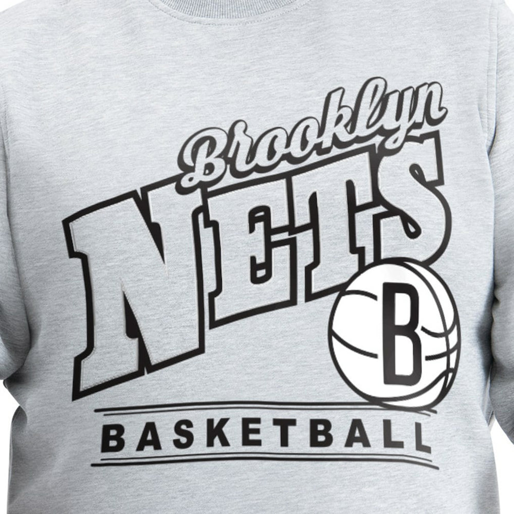 Brooklyn Nets G-III Sports by Carl Banks Adaptive Headliner Fleece Crewneck Sweatshirt - Gray cheap