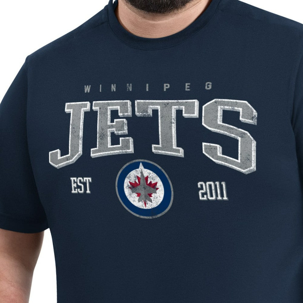 Winnipeg Jets G-III Sports by Carl Banks Adaptive Classic Team Graphic T-Shirt - Navy T-shirts