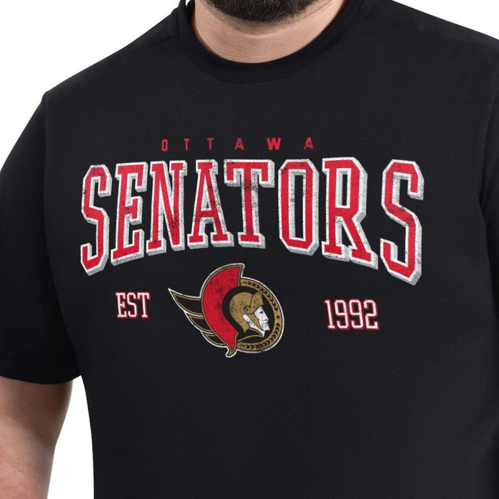 Ottawa Senators G-III Sports by Carl Banks Adaptive Classic Team Graphic T-Shirt - Black T-shirts