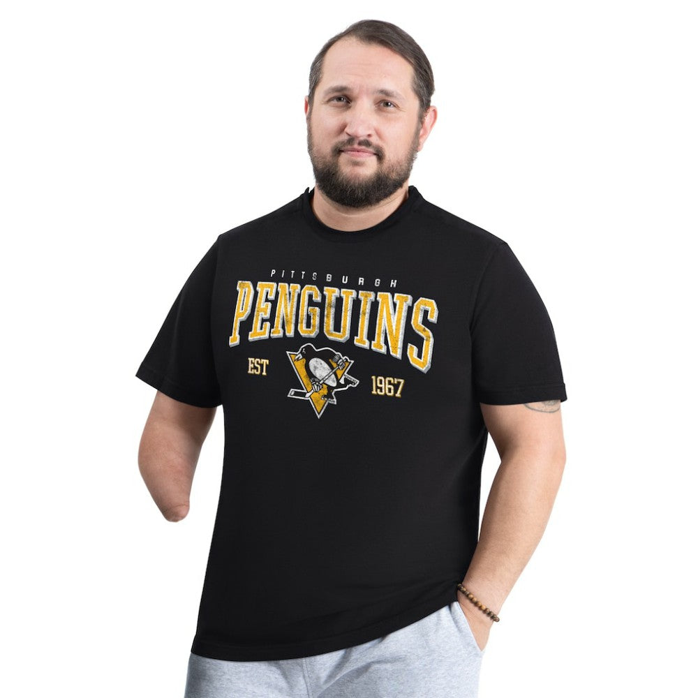 Pittsburgh Penguins G-III Sports by Carl Banks Adaptive Classic Team Graphic T-Shirt - Black T-shirts