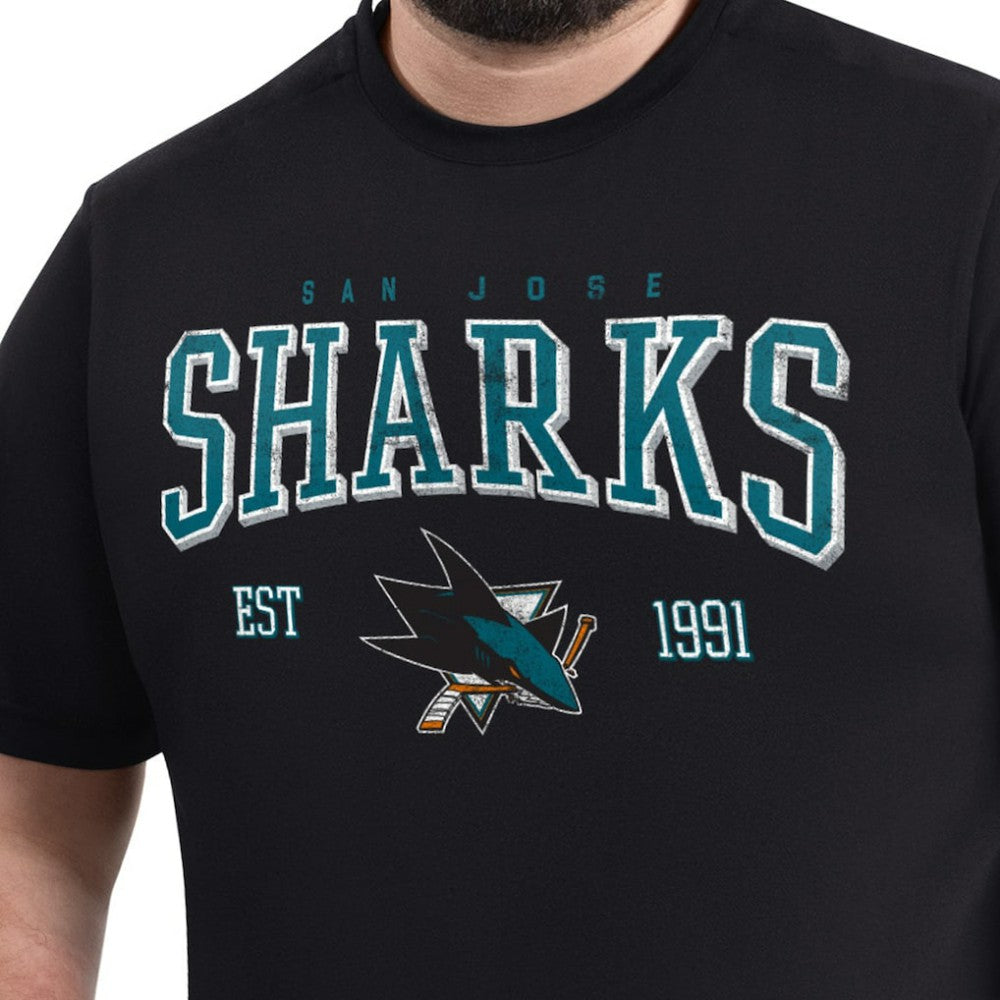 San Jose Sharks G-III Sports by Carl Banks Adaptive Classic Team Graphic T-Shirt - Black T-shirts