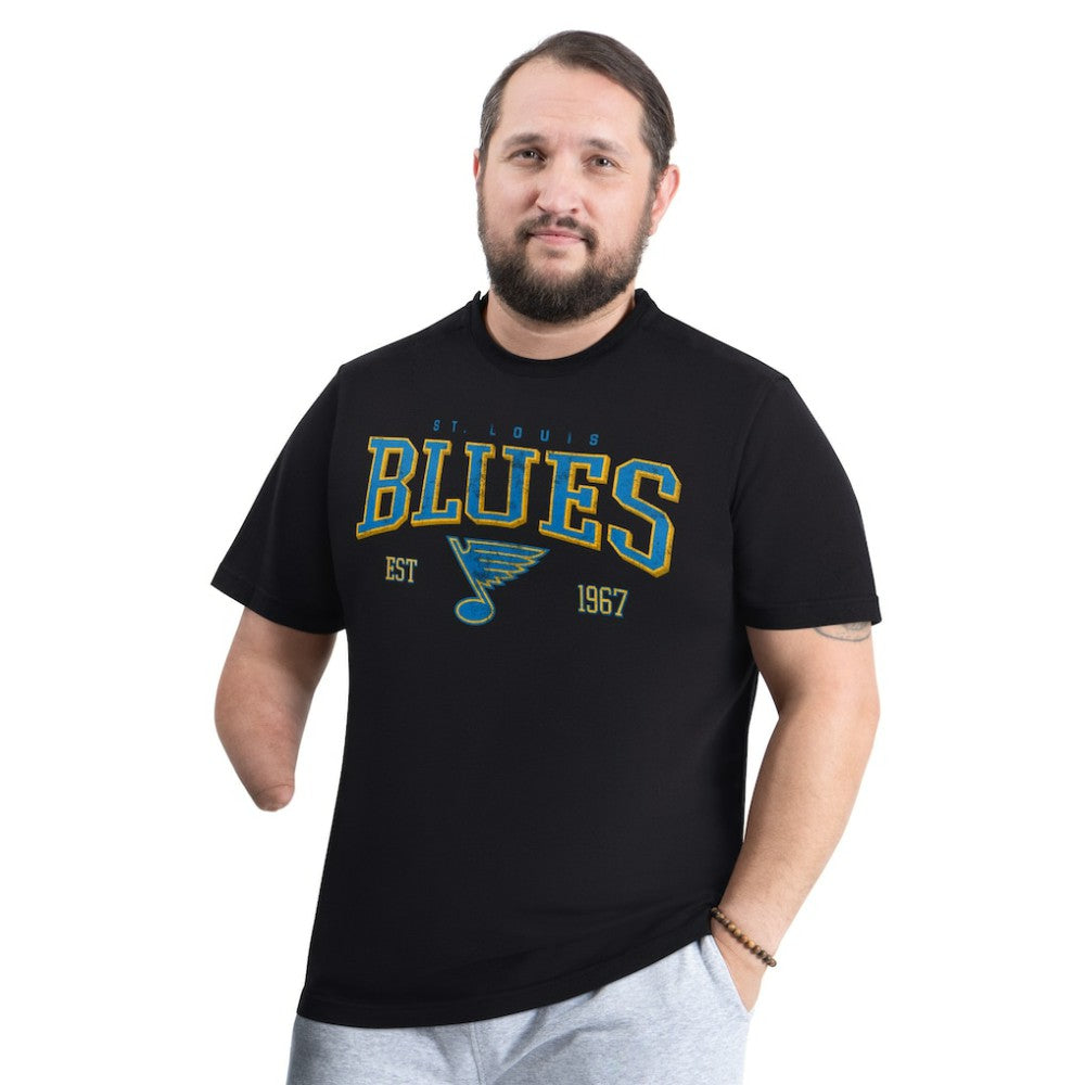 St. Louis Blues G-III Sports by Carl Banks Adaptive Classic Team Graphic T-Shirt - Black T-shirts