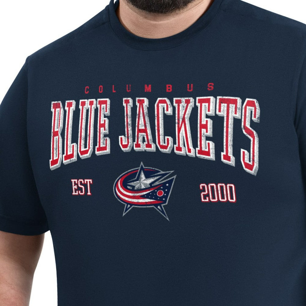 Columbus Blue Jackets G-III Sports by Carl Banks Adaptive Classic Team Graphic T-Shirt - Navy T-shirts