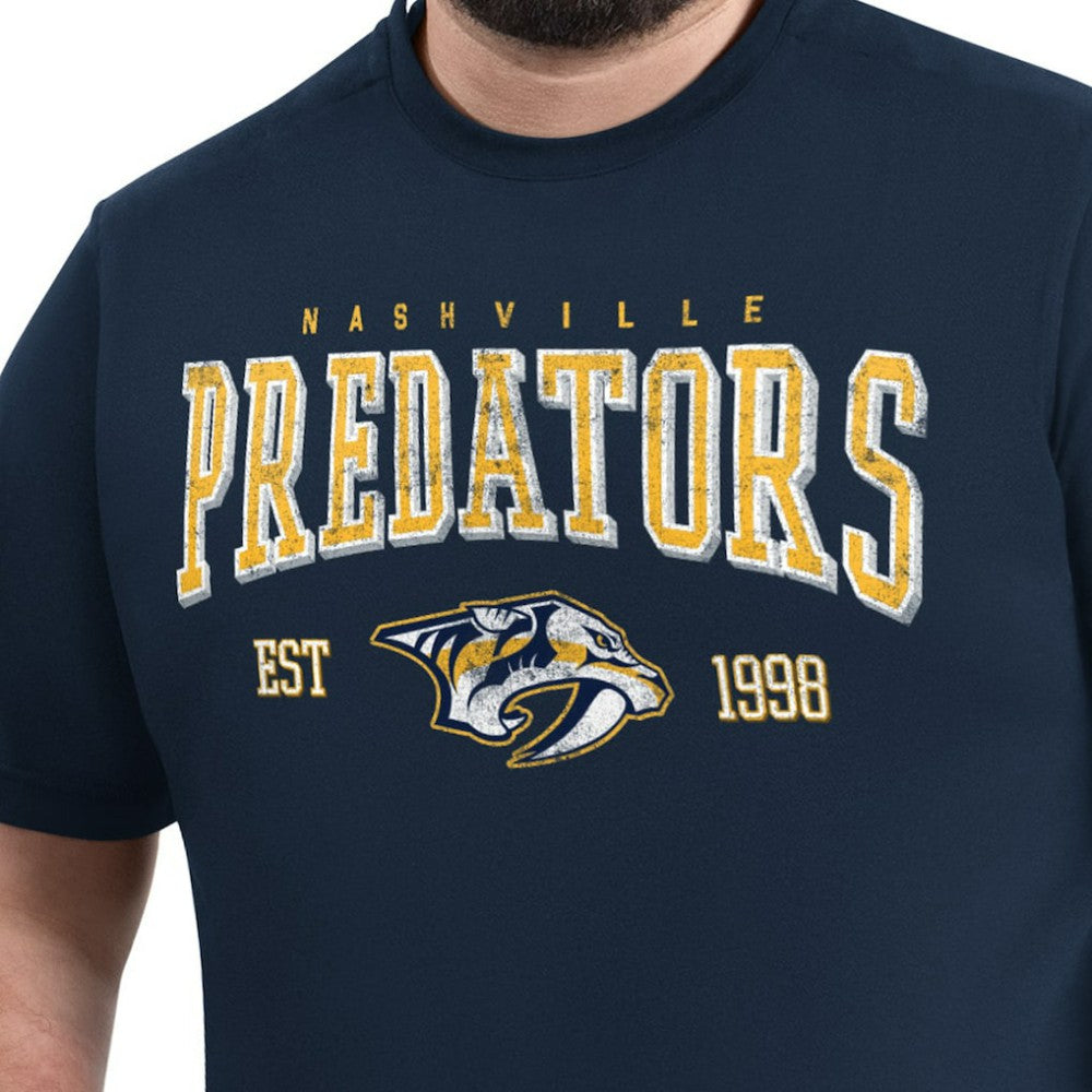 Nashville Predators G-III Sports by Carl Banks Adaptive Classic Team Graphic T-Shirt - Navy T-shirts