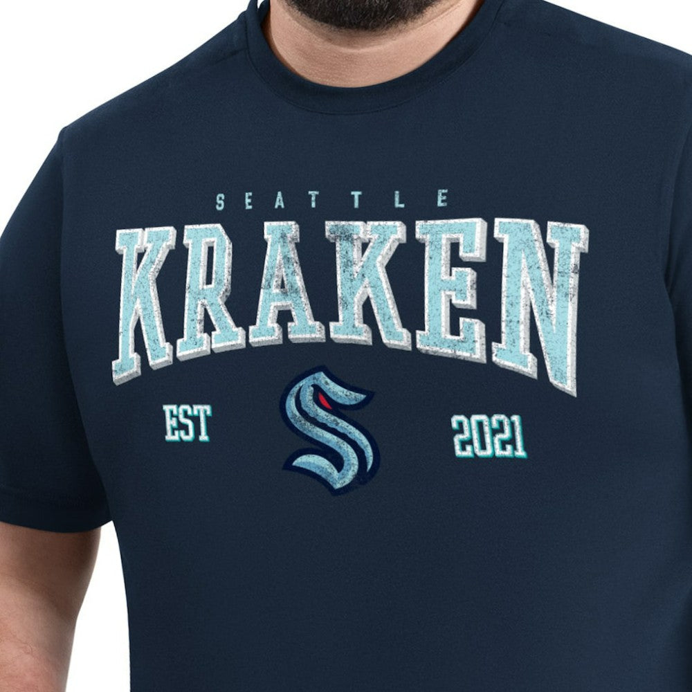 Seattle Kraken G-III Sports by Carl Banks Adaptive Classic Team Graphic T-Shirt - Navy T-shirts