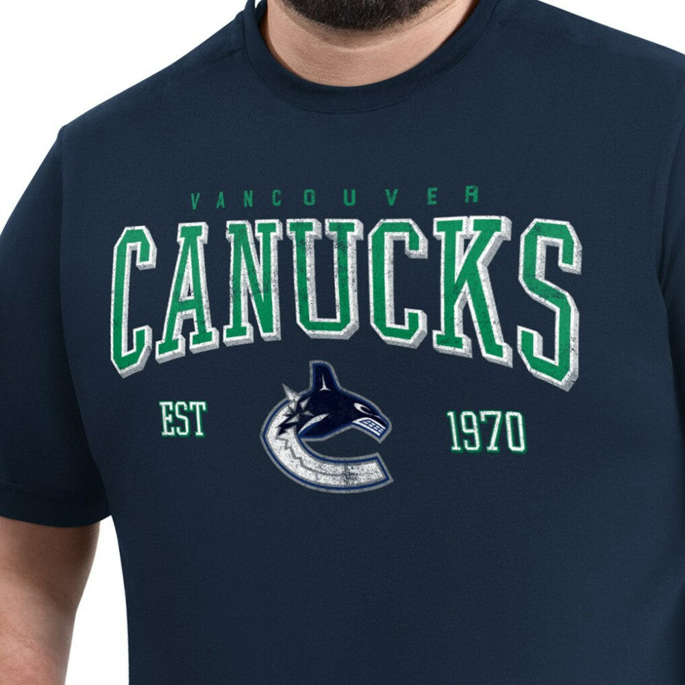 Vancouver Canucks G-III Sports by Carl Banks Adaptive Classic Team Graphic T-Shirt - Navy T-shirts
