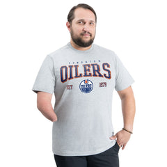 Edmonton Oilers G-III Sports by Carl Banks Adaptive Classic Team Graphic T-Shirt - Gray T-shirts