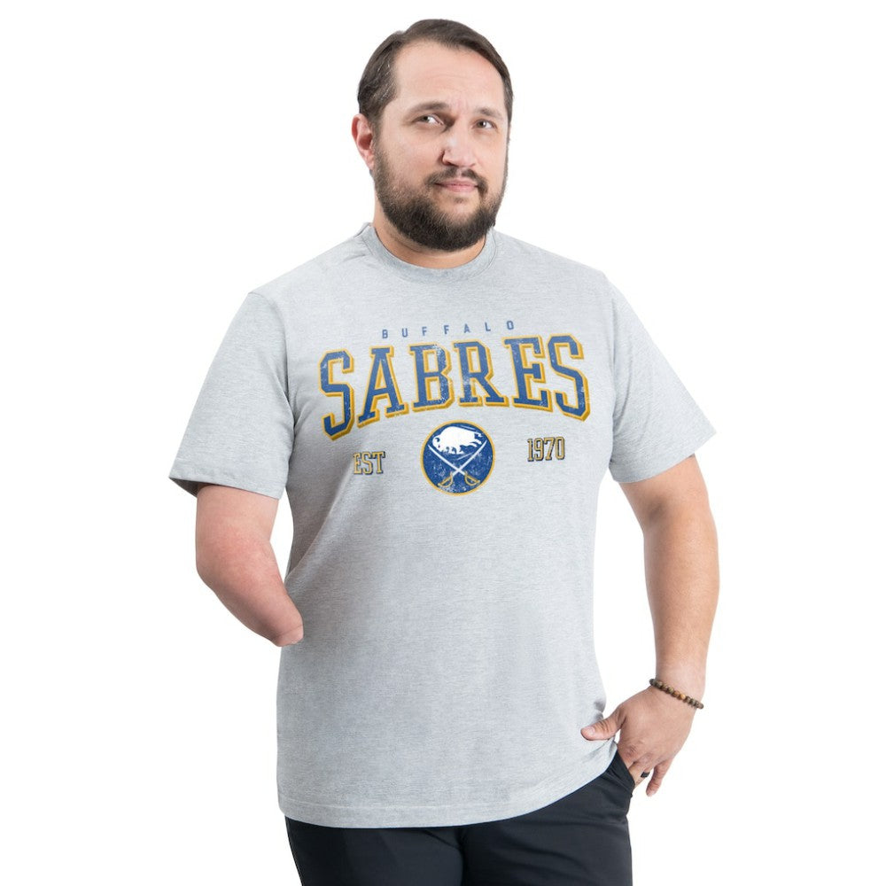 Buffalo Sabres G-III Sports by Carl Banks Adaptive Classic Team Graphic T-Shirt - Gray T-shirts