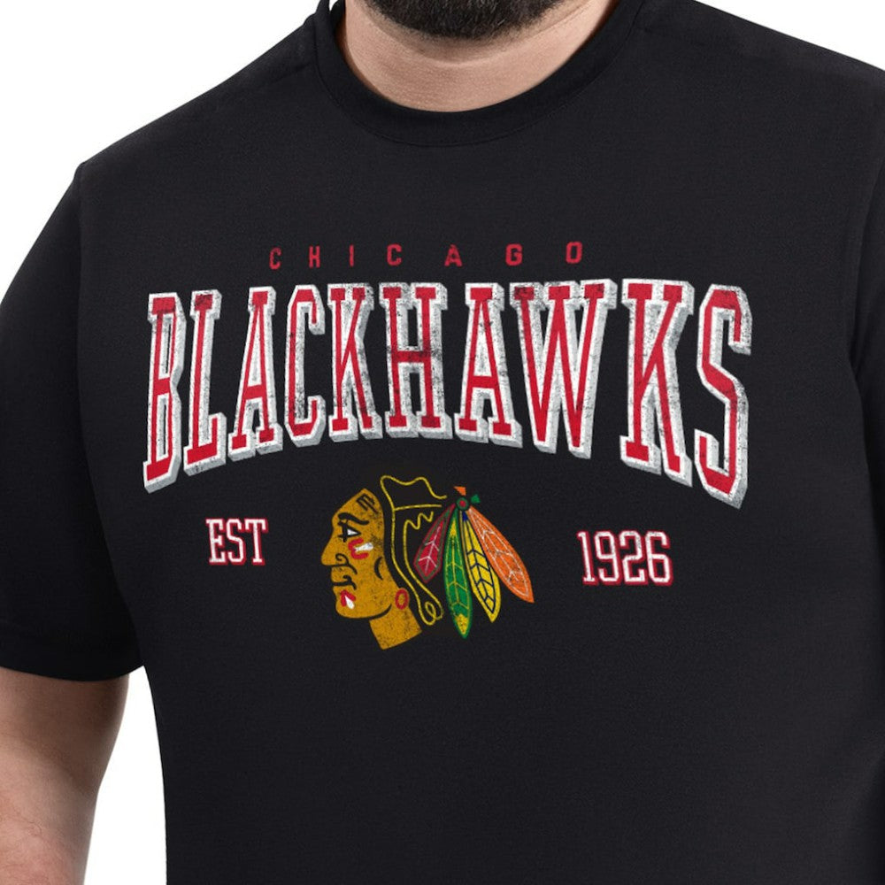 Chicago Blackhawks G-III Sports by Carl Banks Adaptive Classic Team Graphic T-Shirt - Black T-shirts