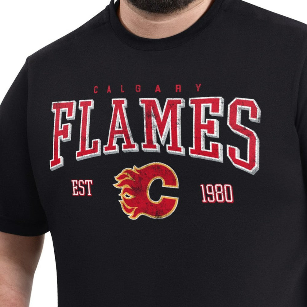 Calgary Flames G-III Sports by Carl Banks Adaptive Classic Team Graphic T-Shirt - Black T-shirts