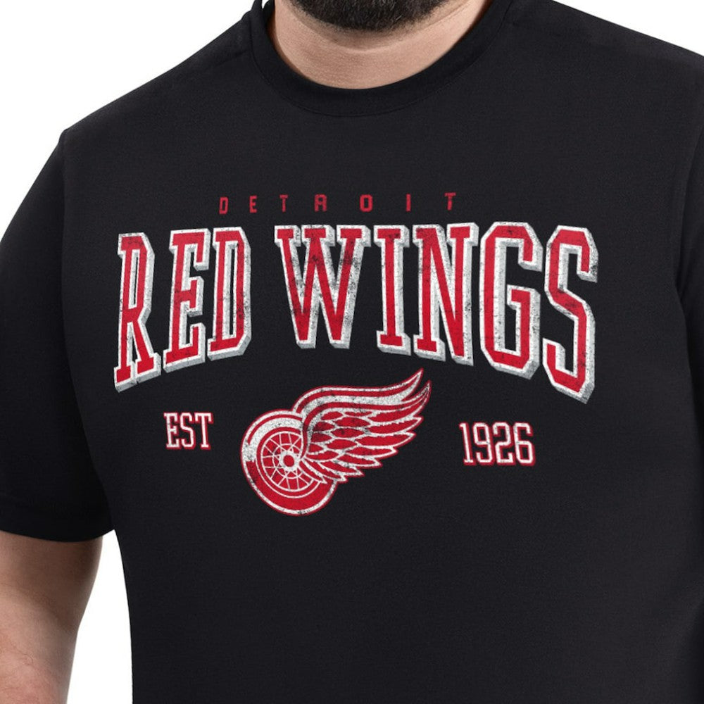 Detroit Red Wings G-III Sports by Carl Banks Adaptive Classic Team Graphic T-Shirt - Black T-shirts