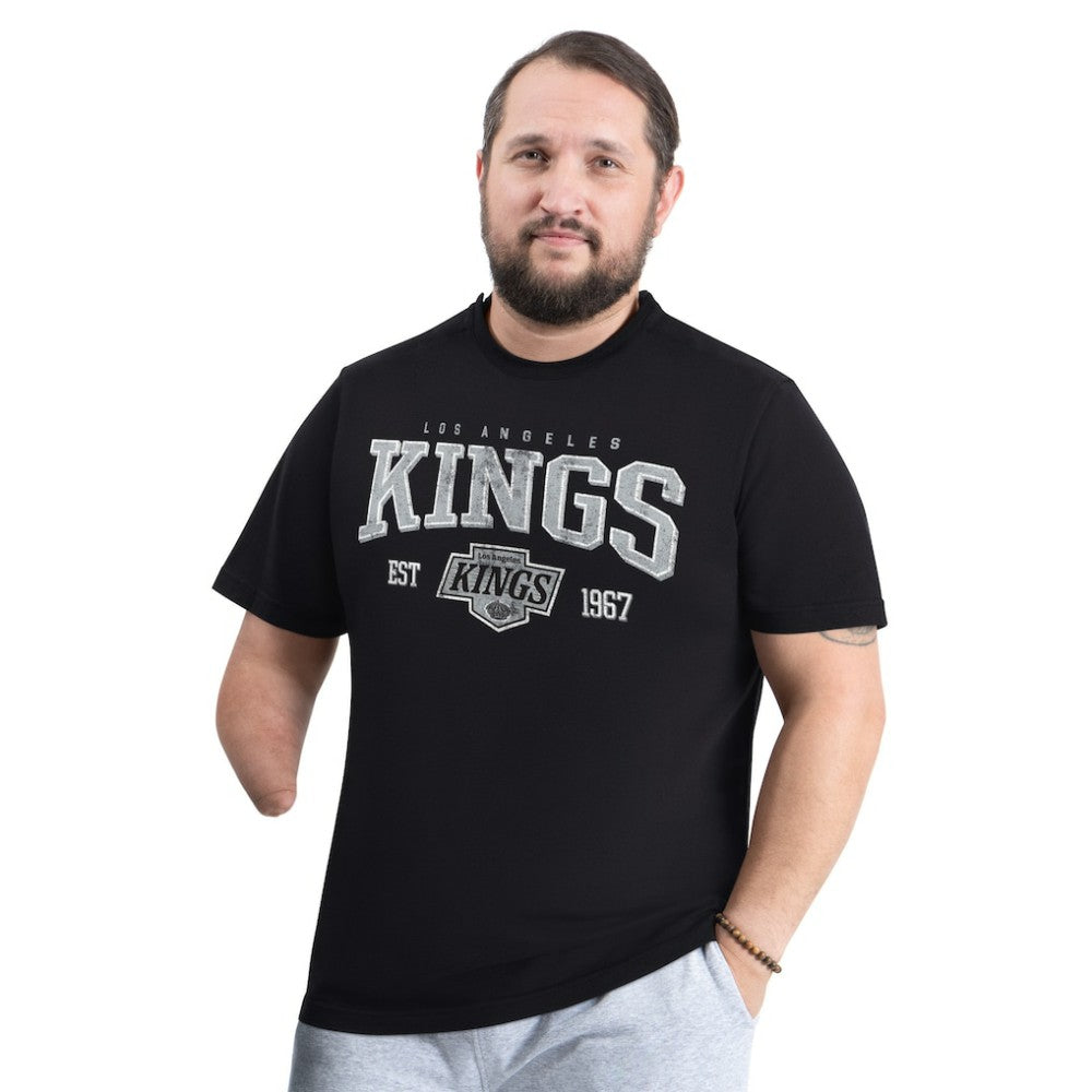 Los Angeles Kings G-III Sports by Carl Banks Adaptive Classic Team Graphic T-Shirt - Black T-shirts
