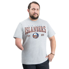 New York Islanders G-III Sports by Carl Banks Adaptive Classic Team Graphic T-Shirt - Gray T-shirts