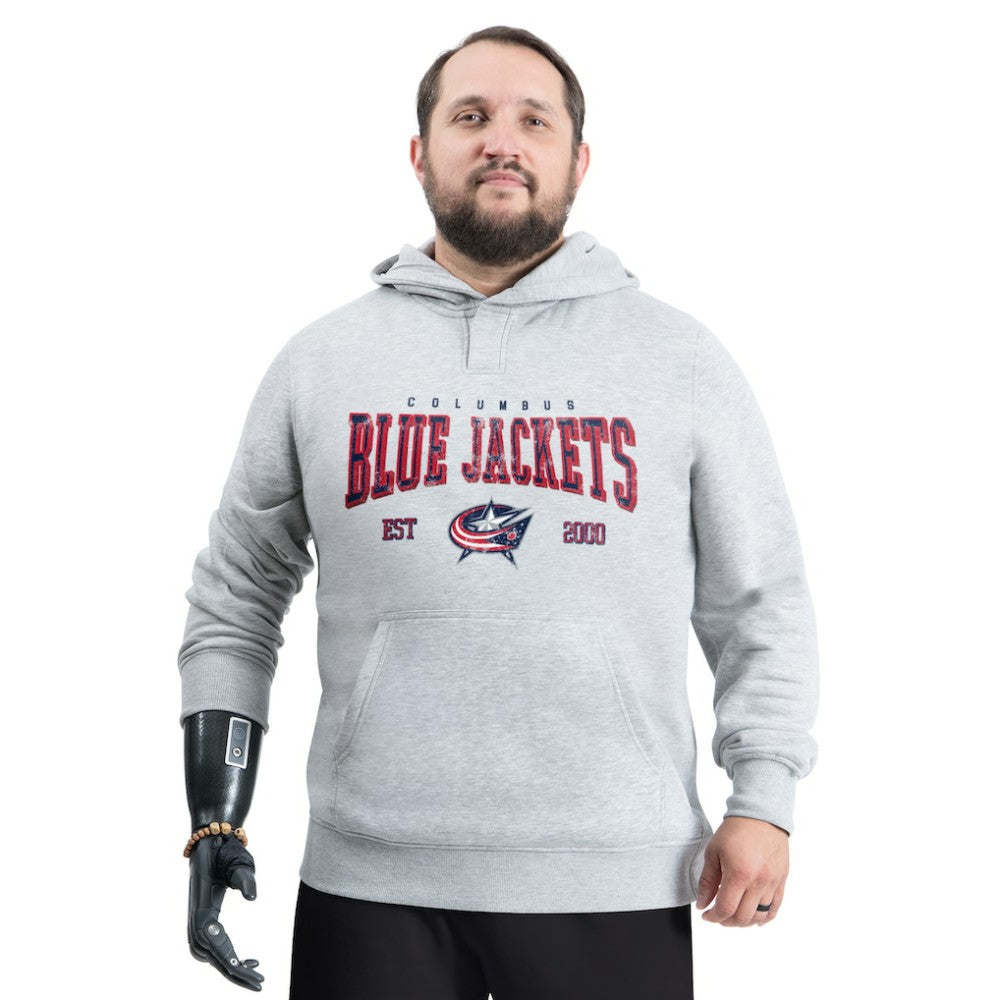 Columbus Blue Jackets G-III Sports by Carl Banks Adaptive Classic Team Spirit Fleece Hoodie - Gray Hoodies