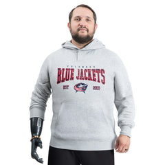 Columbus Blue Jackets G-III Sports by Carl Banks Adaptive Classic Team Spirit Fleece Hoodie - Gray Hoodies