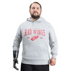 Detroit Red Wings G-III Sports by Carl Banks Adaptive Classic Team Spirit Fleece Hoodie - Gray Hoodies