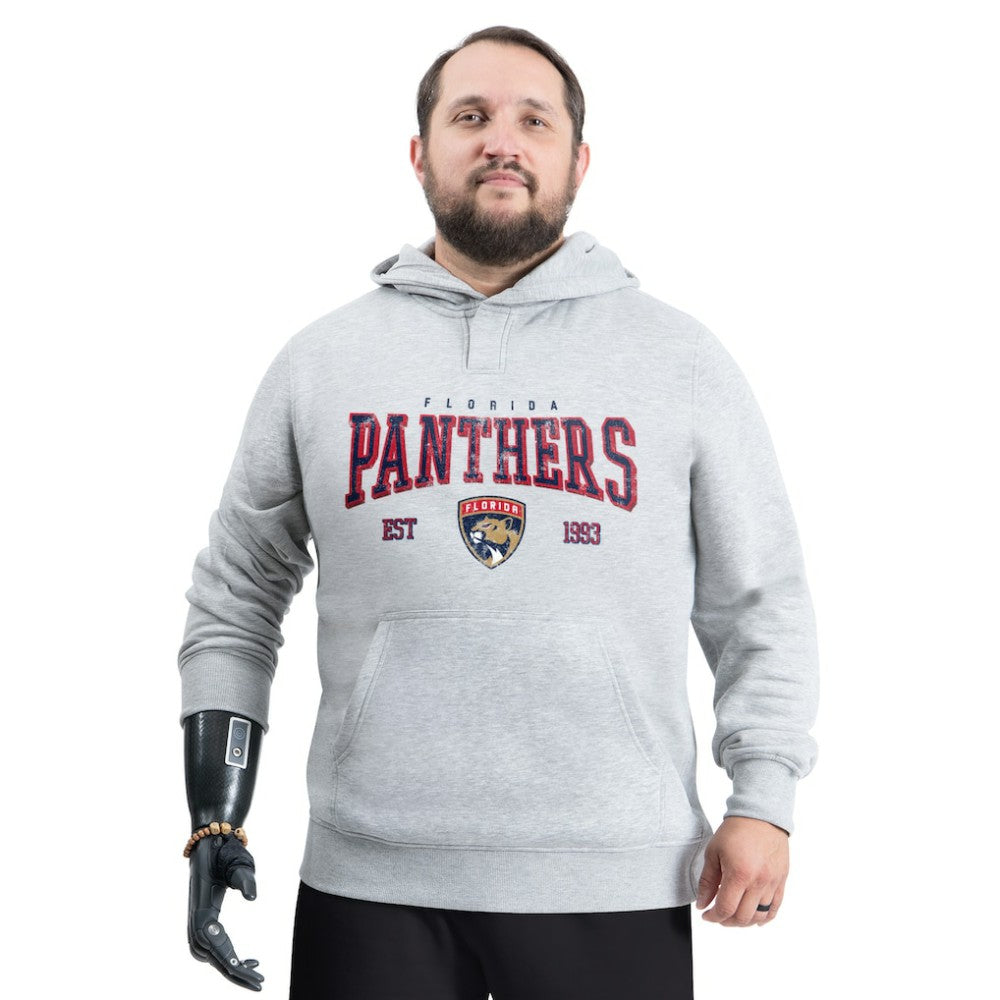Florida Panthers G-III Sports by Carl Banks Adaptive Classic Team Spirit Fleece Hoodie - Gray Hoodies