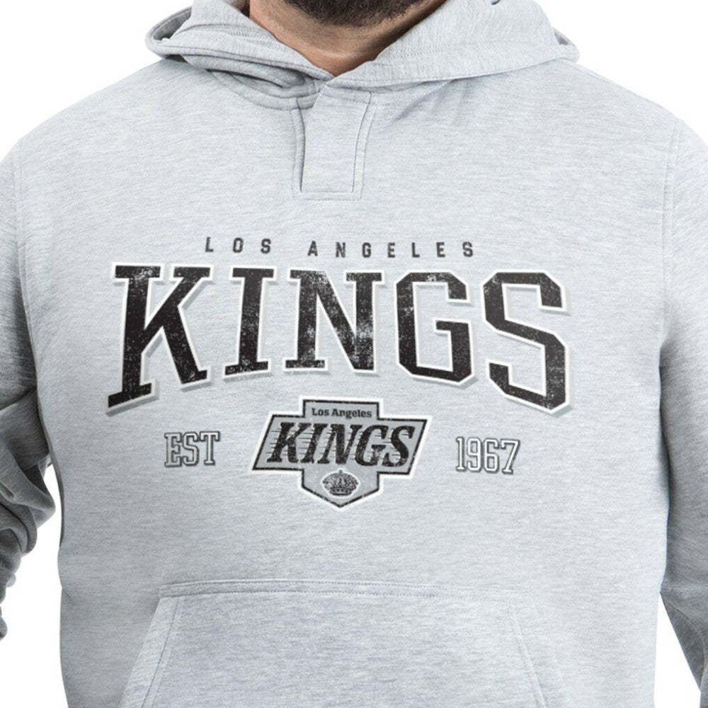 Los Angeles Kings G-III Sports by Carl Banks Adaptive Classic Team Spirit Fleece Hoodie - Gray Hoodies