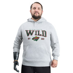 Minnesota Wild G-III Sports by Carl Banks Adaptive Classic Team Spirit Fleece Hoodie - Gray Hoodies