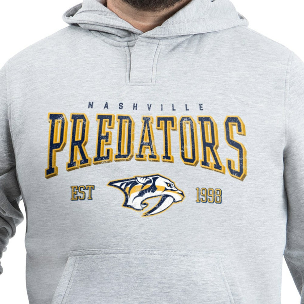 Nashville Predators G-III Sports by Carl Banks Adaptive Classic Team Spirit Fleece Hoodie - Gray Hoodies