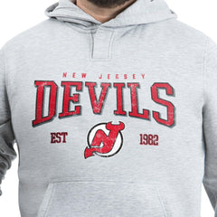 New Jersey Devils G-III Sports by Carl Banks Adaptive Classic Team Spirit Fleece Hoodie - Gray Jerseys