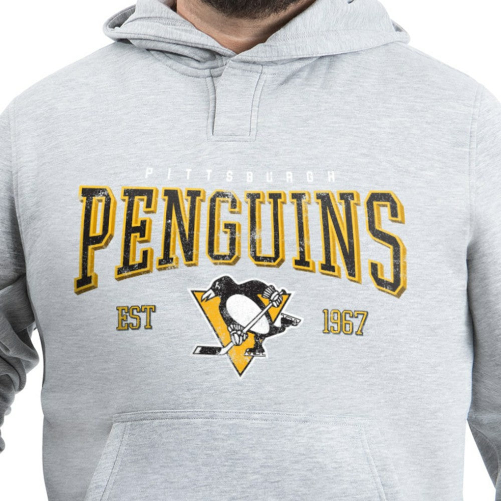 Pittsburgh Penguins G-III Sports by Carl Banks Adaptive Classic Team Spirit Fleece Hoodie - Gray Hoodies