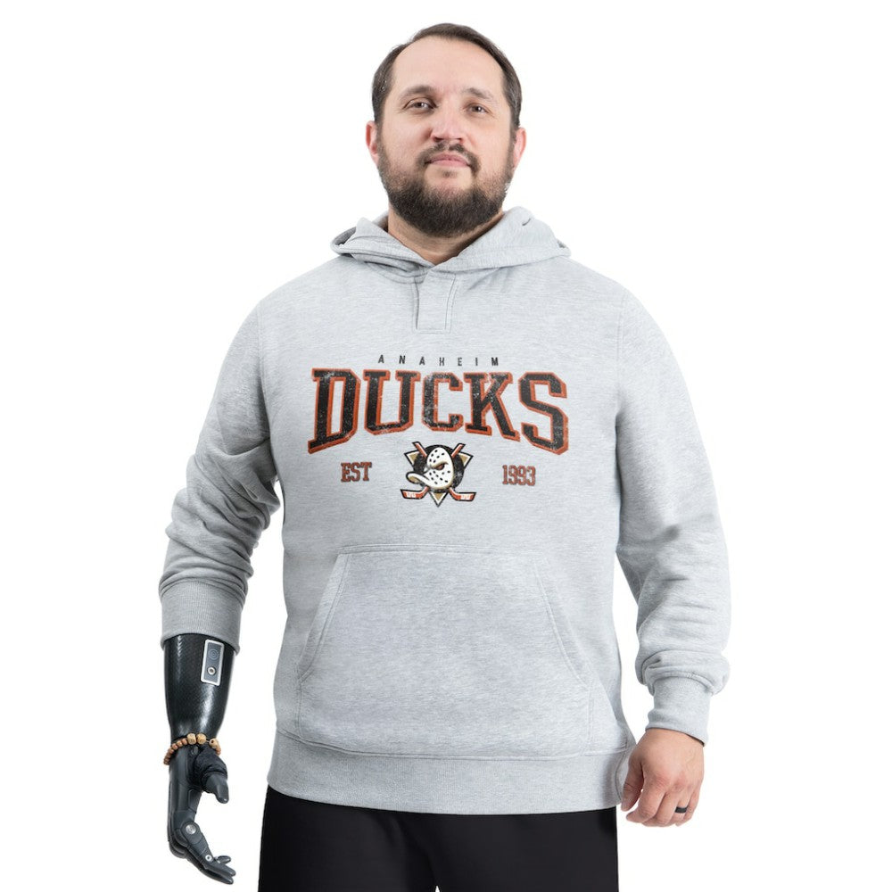 Anaheim Ducks G-III Sports by Carl Banks Adaptive Classic Team Spirit Fleece Hoodie - Gray Hoodies