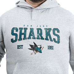 San Jose Sharks G-III Sports by Carl Banks Adaptive Classic Team Spirit Fleece Hoodie - Gray Hoodies