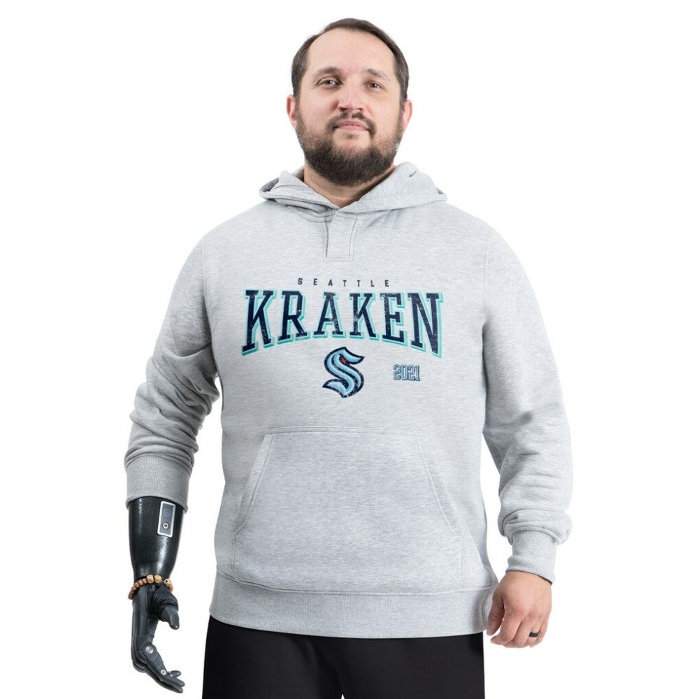 Seattle Kraken G-III Sports by Carl Banks Adaptive Classic Team Spirit Fleece Hoodie - Gray Hoodies