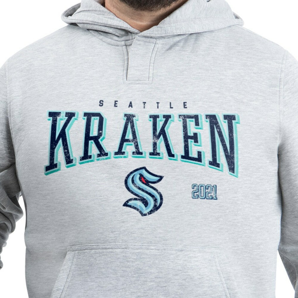 Seattle Kraken G-III Sports by Carl Banks Adaptive Classic Team Spirit Fleece Hoodie - Gray Hoodies