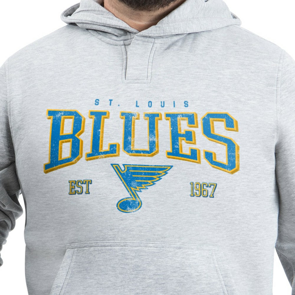 St. Louis Blues G-III Sports by Carl Banks Adaptive Classic Team Spirit Fleece Hoodie - Gray Hoodies