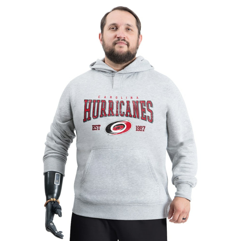 Carolina Hurricanes G-III Sports by Carl Banks Adaptive Classic Team Spirit Fleece Hoodie - Gray Hoodies