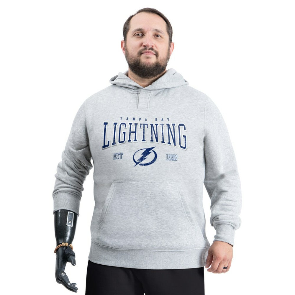 Tampa Bay Lightning G-III Sports by Carl Banks Adaptive Classic Team Spirit Fleece Hoodie - Gray Hoodies