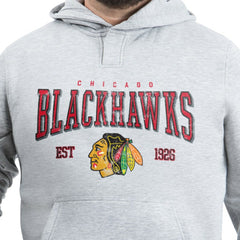 Chicago Blackhawks G-III Sports by Carl Banks Adaptive Classic Team Spirit Fleece Hoodie - Gray Hoodies