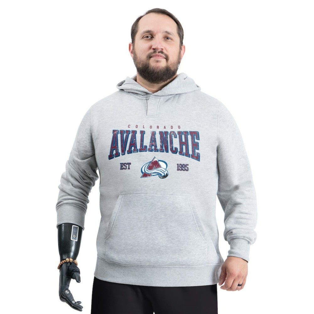 Colorado Avalanche G-III Sports by Carl Banks Adaptive Classic Team Spirit Fleece Hoodie - Gray Hoodies