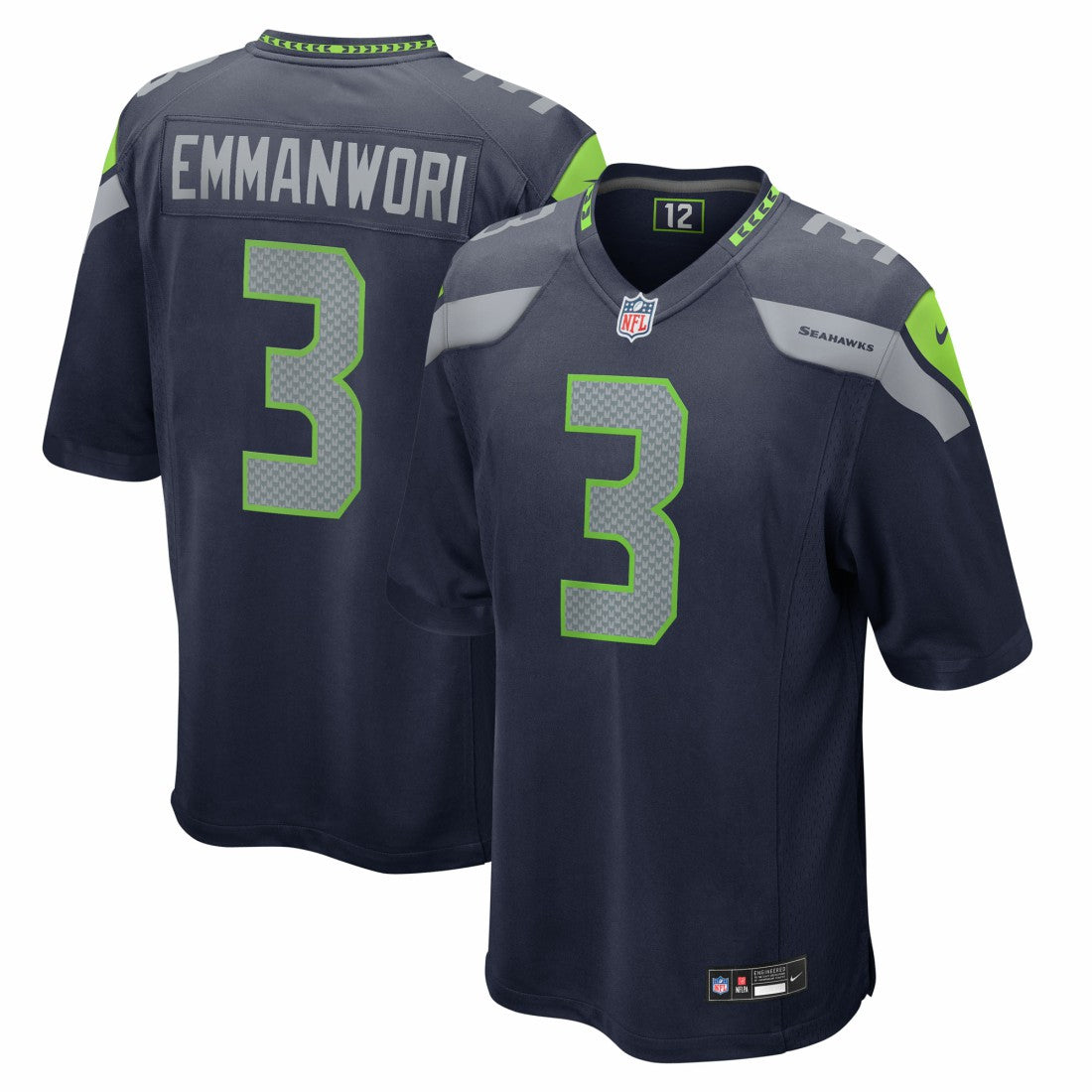 Nick Emmanwori Seattle Seahawks Team Game Jersey - College Navy outlet