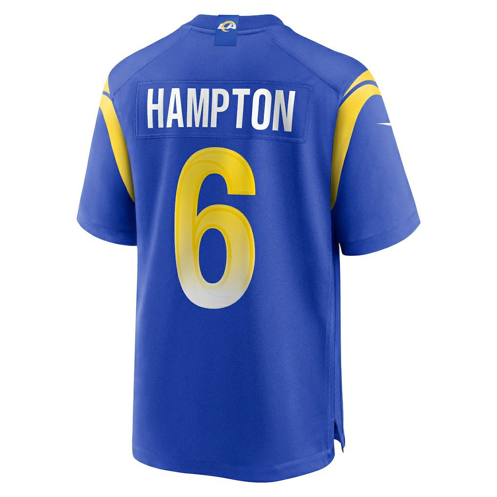 Nick Hampton Los Angeles Rams Team Game Jersey - Royal outlet