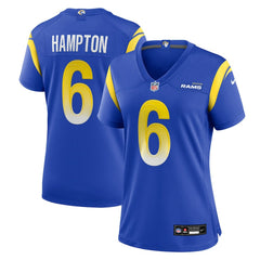 Nick Hampton Los Angeles Rams Women's Team Game Jersey - Royal for sale