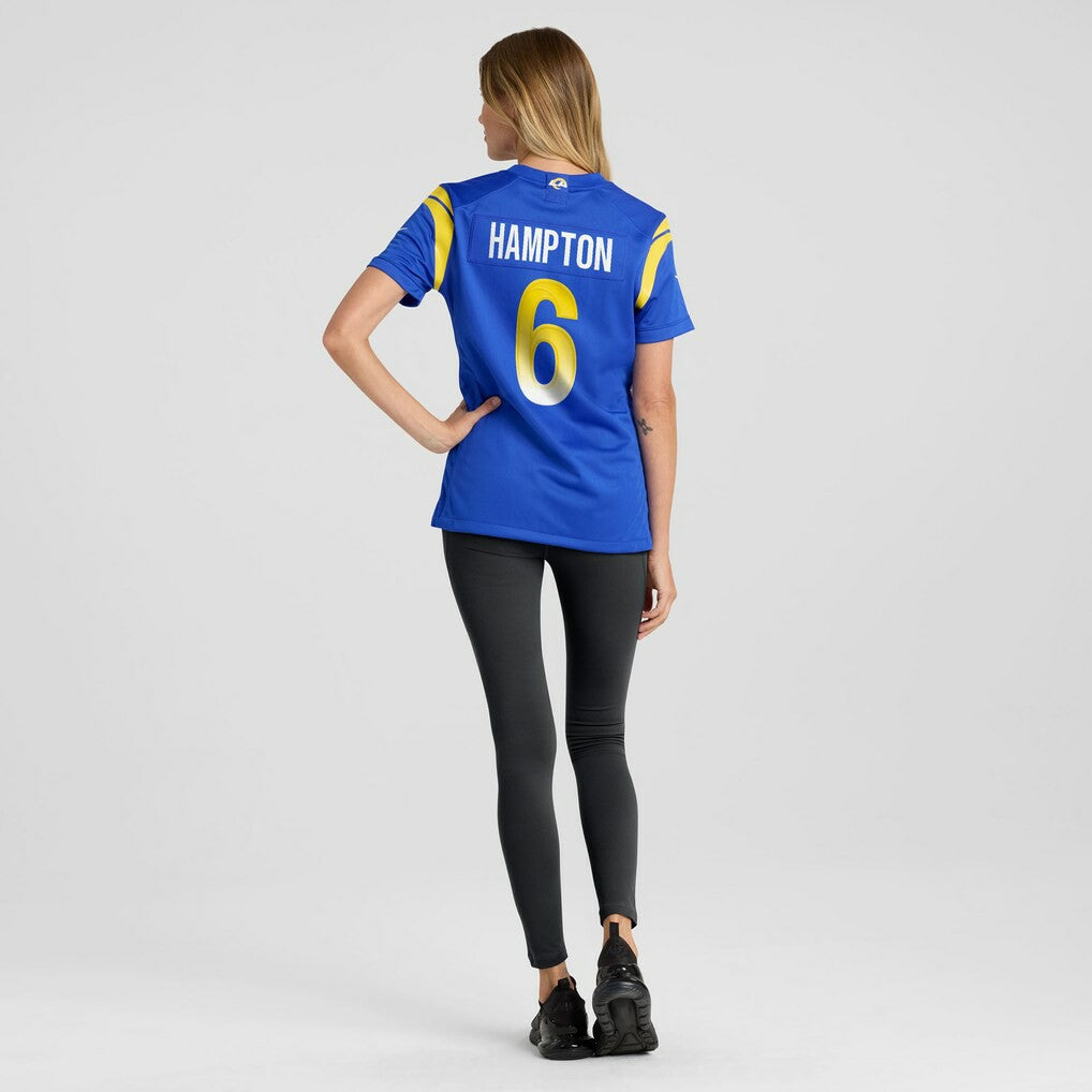 Nick Hampton Los Angeles Rams Women's Team Game Jersey - Royal for sale