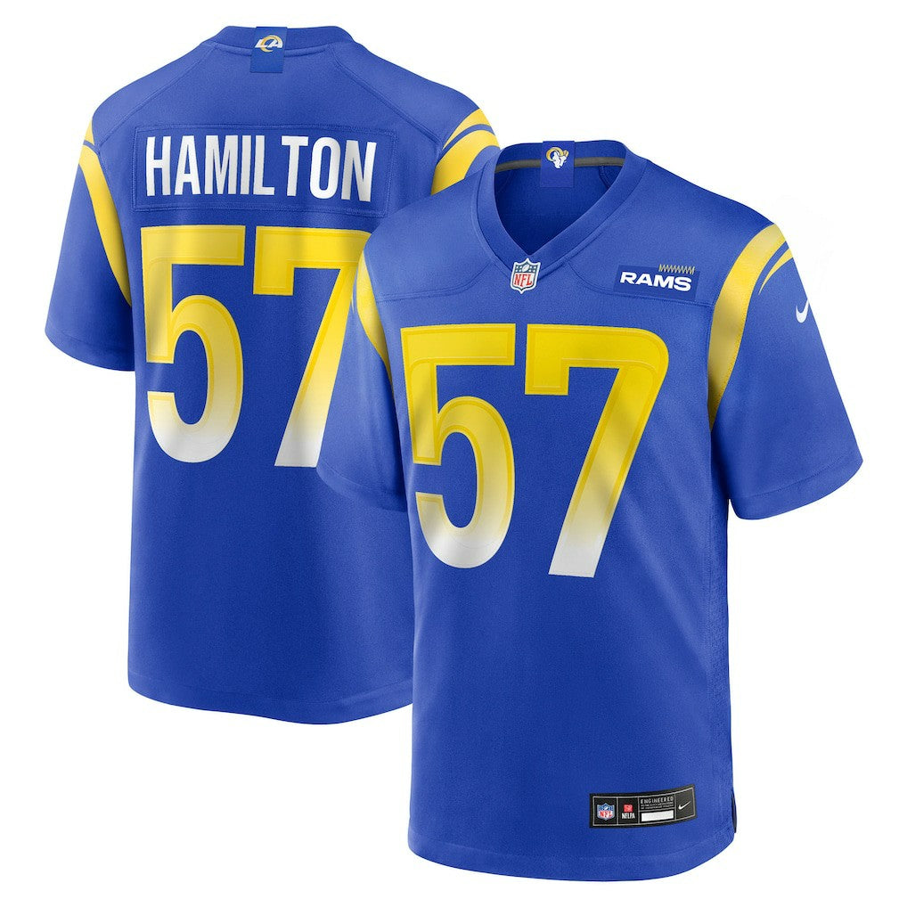 Ty Hamilton Los Angeles Rams Team Game Jersey - Royal on sale