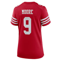 Skyy Moore San Francisco 49ers Women's Team Game Jersey - Scarlet on sale