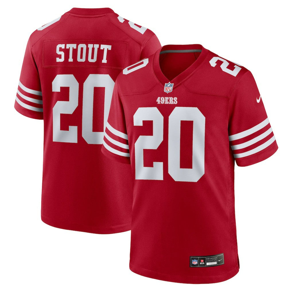 Upton Stout San Francisco 49ers Team Game Jersey - Scarlet online