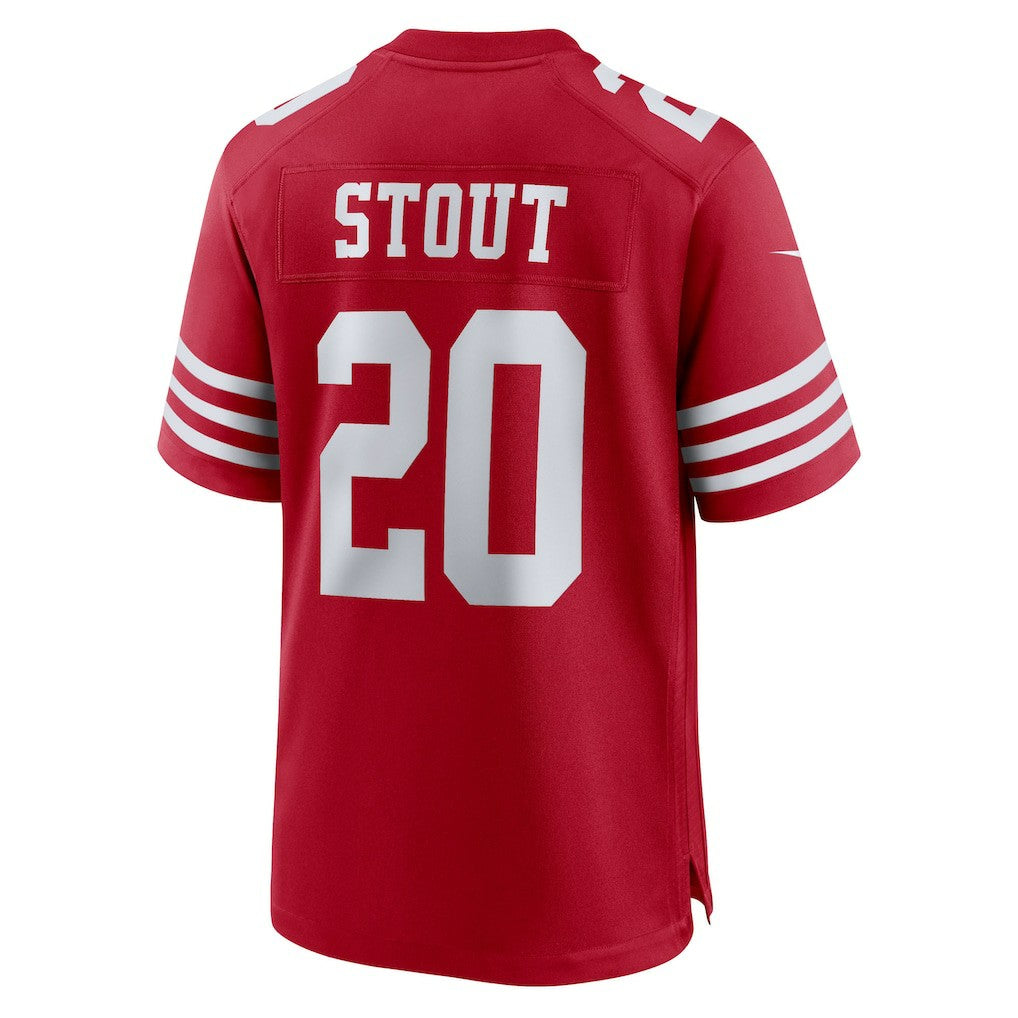 Upton Stout San Francisco 49ers Team Game Jersey - Scarlet online