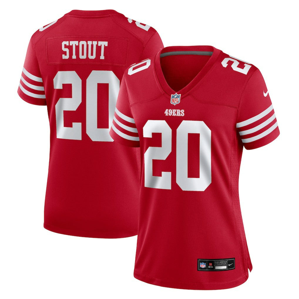 Upton Stout San Francisco 49ers Women's Team Game Jersey - Scarlet cheap